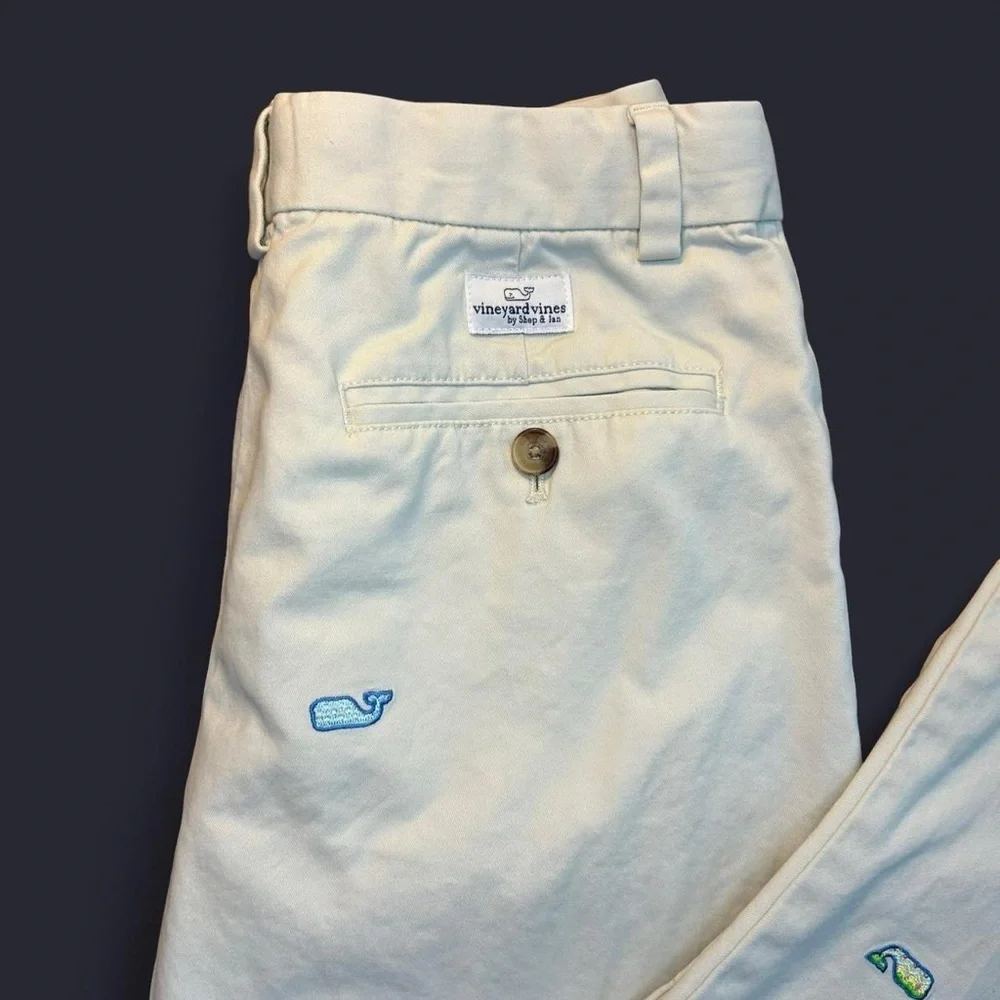Vineyard Vines by Shep & Ian Khaki Pants | Size 14 | Embroidered Whale Logo